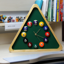 Creative personality Billiards clock Birthday gift Gift Billiards hall Living room snooker mute home indoor time wall clock