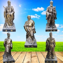 Glass GRP imitation bronze ancient four famous medical figure sculptures Wang Hua Tuo bian Magpie Li Zizhen Zhang Zhongjingshen Hospital