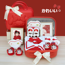 Newborn son See face courtesans baby first baby clothes gift box suit upscale full moon One year old gift autumn