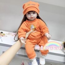 Four teeth girl six teeth doll clothes winter coat warm 48-60cm male and female baby wear sweater three-piece suit