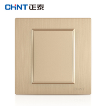 Chint switch socket panel 7L champagne brushed blank panel 86 type panel
