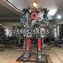 Customized punk style outdoor floor ornaments Metal Transformers robot Optimus Prime Mall Plaza activities