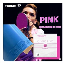 TIBHAR Germany tall and straight table tennis rubber cover color pink blue quantum X PRO PINK