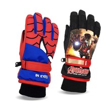 2021 Katong Iron Man waterproof gloves new male and female children Spider-Man waterproof winter warm children cotton
