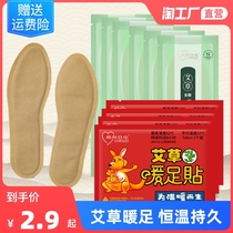 Warm foot stickers for men and womens foot insoles warm foot stickers cold and warm stickers treasure stickers self-heating winter Wormwood treasure posts