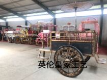 Customized ancient chariot Han Dynasty antique carriage Chinese film and television props sculpture components support to map factory direct sales