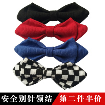 Childrens small bow tie boy safety pin canvas sharp corner Children Baby tide show Flower Children leisure bow