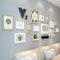 Photo wall decoration living room dining room no hole washing photo made into photo frame hanging wall warm photo album Wall photo wall