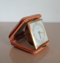 Antique clocks from the German Europa collection more than fifty years ago: Brand 2 diamond folding travel alarm clock