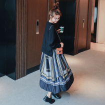 Pregnant womens belly slim dress spring and autumn 2021 new women out not to show the fashion dress dress