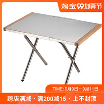 Coleman portable small steel table T370 outdoor portable storage tea picnic barbecue table camping table folding table