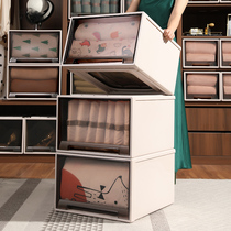 Storage box drawer type plastic transparent household wardrobe underwear storage box clothing finishing box clothing lockers