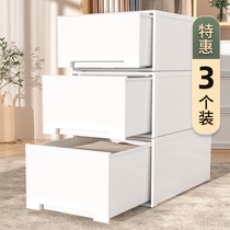 Container box drawer type collection box plastic transparent houseclothing storage box deepening closet container