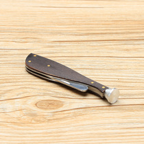 Black Wood fish-shaped steel tobacco knife wood ornaments stainless steel pipe knife metal needle press Rod scraper three-in-one cigarette knife