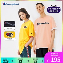 Champion Champion official website flagship store official T-shirt new summer loose short sleeve men and women couples early autumn Black