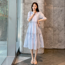 Pregnant women summer dresses small cotton fashion small fresh super fairy quality foreign style high-end summer skirt tide
