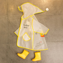 Baby raincoat 1-3 years old 2 children boys kindergarten baby cloak yellow duck children rain shoes 2021 New Girls