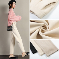 Woolen pants children autumn and winter pipe pants 2021 New straight Rice white loose Harlan nine casual radish pants