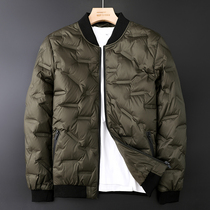 Winter mens down jacket Jacket Baseball Jacket jacket Short-collar slim fit Casual Light And Warm Duck Suede Jacket