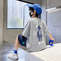 Boy suit 2022 Summer new childrens clothing CUHK Scout Street Childrens short sleeve clothes sports Two sets