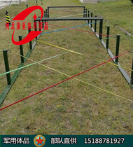 Mobile low pile net force training Creeping forward Low-posture side-posture high pile net 400 meters obstacle single soldier tactics