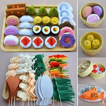 Kindergarten food area material steamer doll home simulation food work material childrens toy model steamed buns