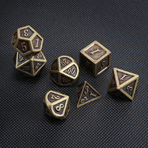 Metal Multi-faceted dice COC Table Game Group TRPG Cthulhu Multi-faceted Dice Dungeons & Dragons DND Dice