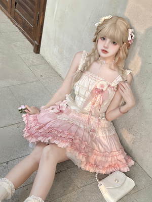 taobao agent Set, elegant small princess costume, gradient, lifting effect, Lolita style