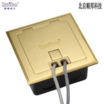 Ruibo ground socket all copper waterproof telephone computer network cable hidden with ordinary bottom box ground socket