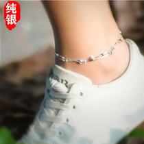 Anklet women sterling silver 2021 new fashion ins fashion Korean version sweet double-layer star temperament student five-pointed star