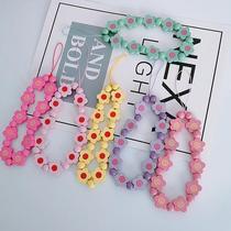 Summer ornaments childrens lanyard ins wind mobile phone chain rope fashion diy cute creative colorful wrist beads