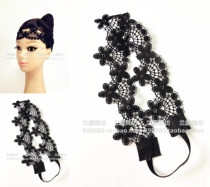 Modern dance Latin dance competition headgear headband headband adult children dance lace headband cover broken hair