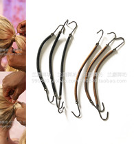 Professional Latin dance plate Hair rubber band double head with hook Professional modeling National standard dance competition Comb hair elastic band hook hair rope
