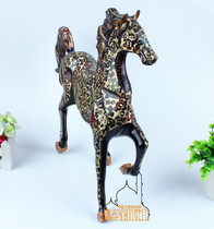 Pakistan fine bronze 20-inch high-end carved horse animal hand imported handicraft copper decoration