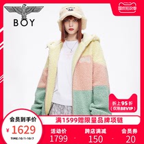 boylondon official website 2021 Autumn New Tide wool embroidered eagle warm knitted coat men and women 401605