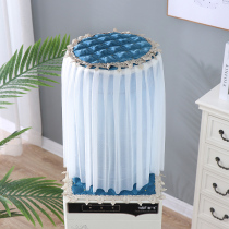 High-end water dispenser cover Fabric lace quilted mineral water pure bucket cover Home office vertical two-piece set