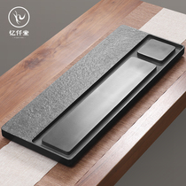 Yi Qiantang Natural Wujin Stone Tea Plate Household Whole Stone Tea Table Large and Small Number Simple Japanese Dry Bubble Table Tray
