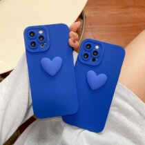 ins Klein Blue Stereo Love Applicable 12promax Apple 13 Phone Case iPhone11 Silicone x Female 8p