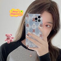 Suitable for iPhone12 Lingge 11Pro Max phone case XR Apple SE bear Xs silicone 7 8plus female