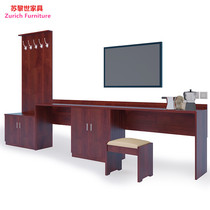 Hotel furniture Guest room standard room Full set of high and low tables Computer table TV cabinet Writing desk with hanging board