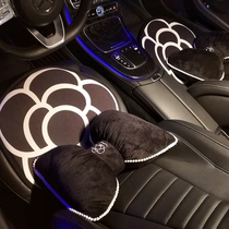 Camellia car headrest waist set female interior car seat car neck pillow waist protection Four Seasons cushion