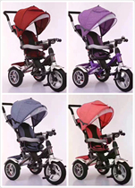  Yule childrens tricycle trolley Explosion-proof bicycle 1-3 years old children baby inflatable wheel rotating stroller