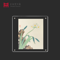 Shanghai Museum stepping on the snow to find the Mei Benma picture frame photo frame hanging wall Colo version painting Mid-Autumn Festival gift