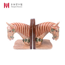  Shanghai Museum Tang San Cai Horse head bookcase Crafts Bookshelf Study decoration Chinese style Teachers Day gift