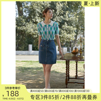 Solo bouquet Womens dress 40S Modale cotton retro Academy Wind rhomboid knitwear 2022 Summer new