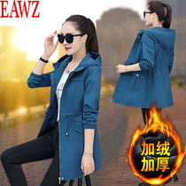 Middle-aged women windbreaker womens coat loose 2021 new spring and autumn thickened wild jacket casual fashion jacket