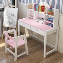 Childrens writing table and chair set combination primary school students home learning table boys and girls desk simple homework table