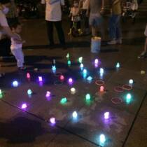 Stalls Childrens flash small toys Colorful flash light small night lights Gifts Night Market Square Park ring ring