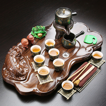 Guhong automatic tea set home simple modern living room kung fu solid wood tea tray purple sand tea cup tea ceremony tea table