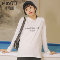 Pregnant women T-shirt long sleeve spring and autumn coat cotton loose body shirt long base shirt tide mother pregnant women autumn and winter
